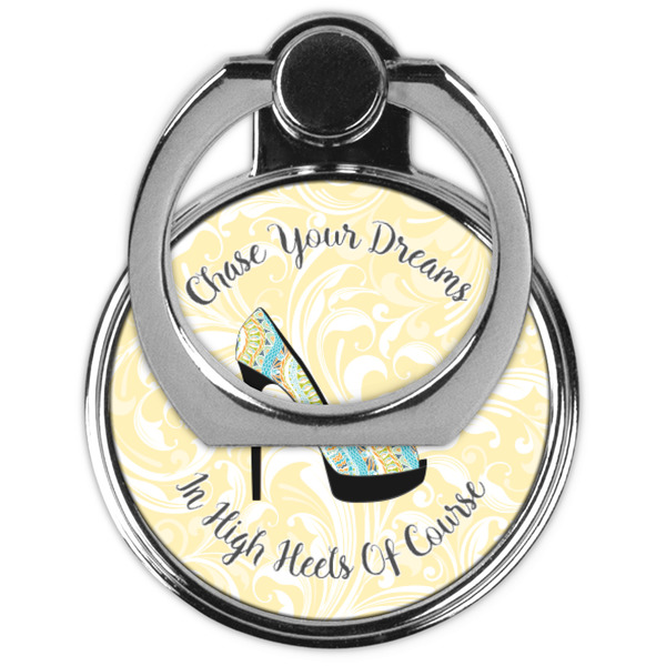 High Heels Cell Phone Ring Stand & Holder - Front (Collapsed)