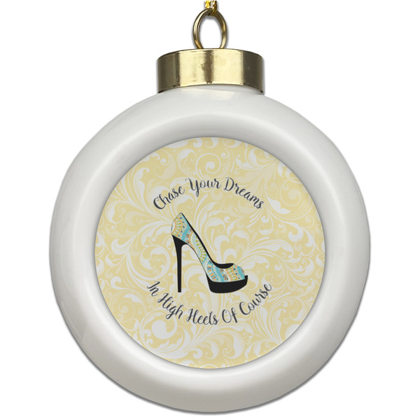 Custom High Heels Ceramic Ball Ornament