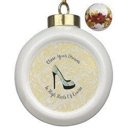 High Heels Ceramic Ball Ornaments - Poinsettia Garland