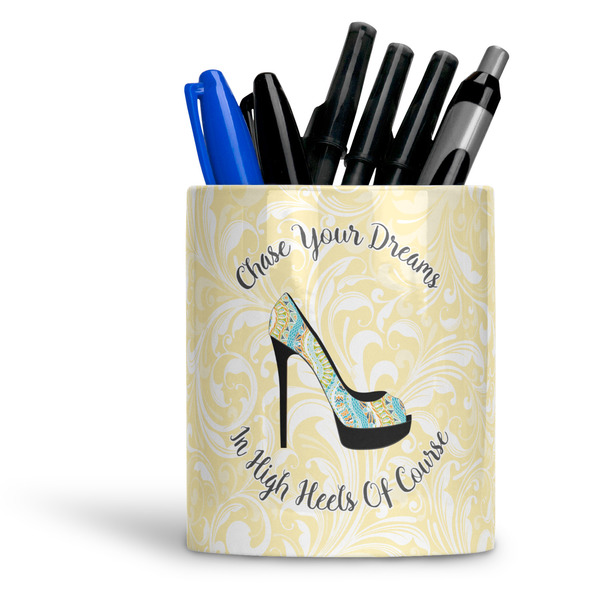 Custom High Heels Ceramic Pen Holder
