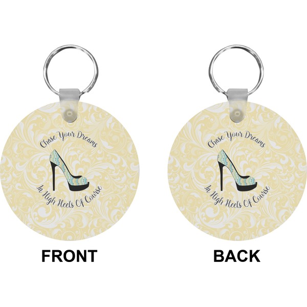High Heels Circle Keychain (Front + Back)