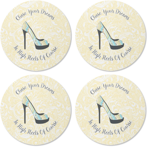 High Heels Coaster Round Rubber Back - Apvl