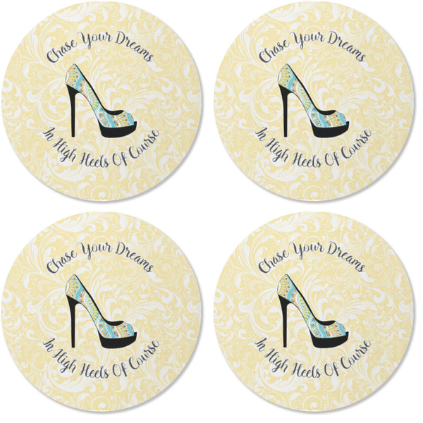 High Heels Coaster Round Rubber Back - Apvl