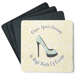 High Heels Square Rubber Backed Coasters - Set of 4