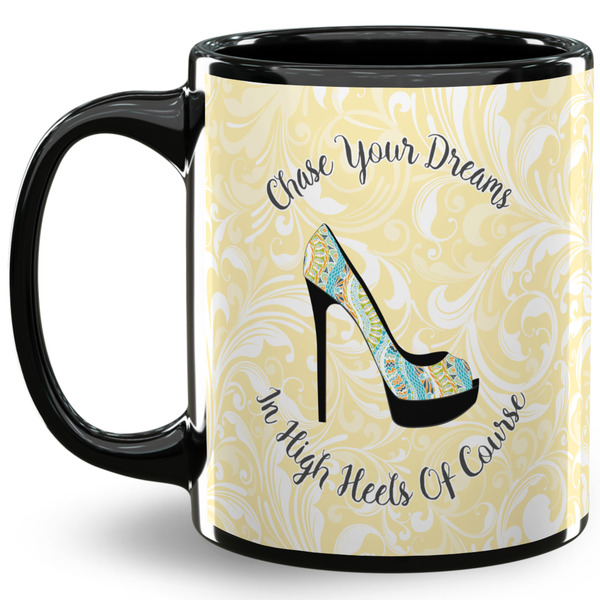 Custom High Heels 11 Oz Coffee Mug - Black