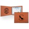 High Heels Cognac Leatherette Diploma / Certificate Holders - Front and Inside - Main