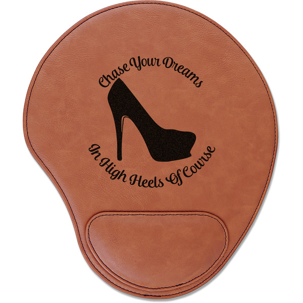 Custom High Heels Leatherette Mouse Pad with Wrist Support
