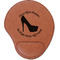 High Heels Cognac Leatherette Mouse Pads with Wrist Support - Flat