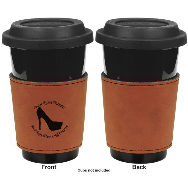 High Heels Cognac Leatherette Mug Sleeve - Single Sided Apvl