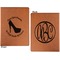 High Heels Cognac Leatherette Portfolios with Notepad - Large - Double Sided - Apvl