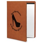 High Heels Leatherette Portfolio with Notepad
