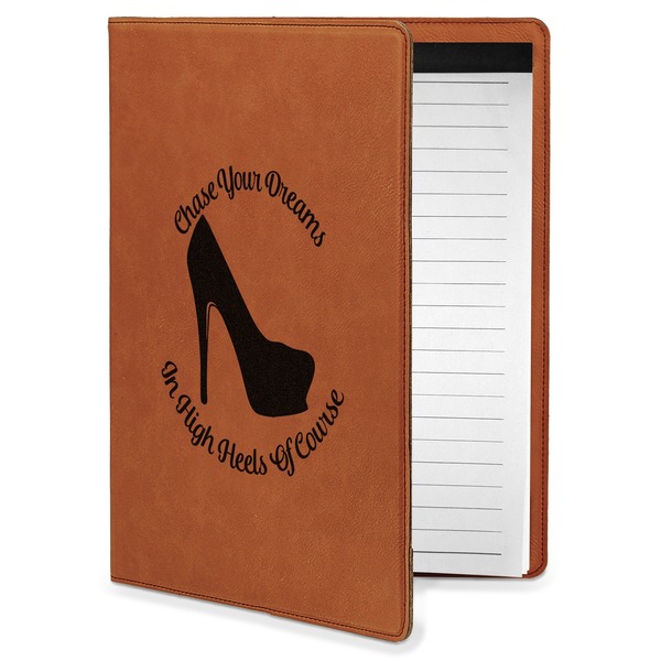 Custom High Heels Leatherette Portfolio with Notepad - Small - Double Sided