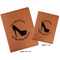 High Heels Cognac Leatherette Portfolios with Notepad - Compare Sizes