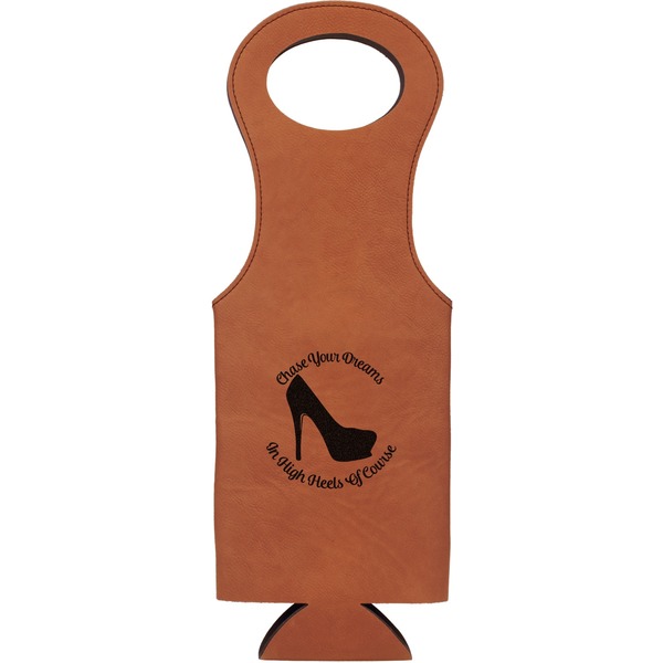Custom High Heels Leatherette Wine Tote - Single Sided