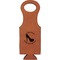 High Heels Cognac Leatherette Wine Totes - Single Front