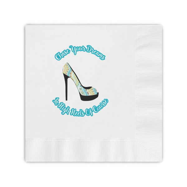 Custom High Heels Coined Cocktail Napkins