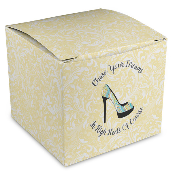 Custom High Heels Cube Favor Gift Boxes