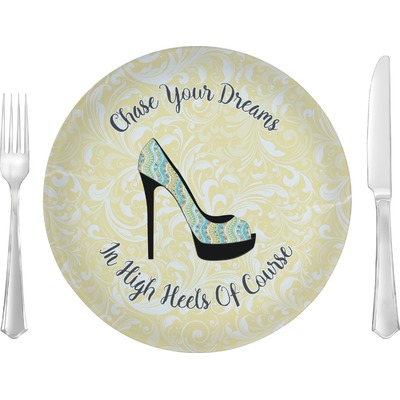 Custom High Heels 10" Glass Lunch / Dinner Plates - Single or Set