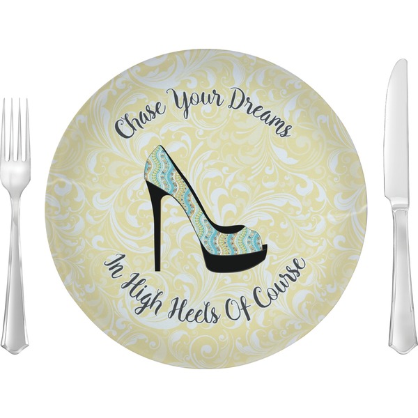 Custom High Heels Glass Lunch / Dinner Plate 10"