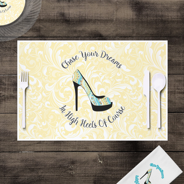 High Heels Disposable Paper Placemat - In Context
