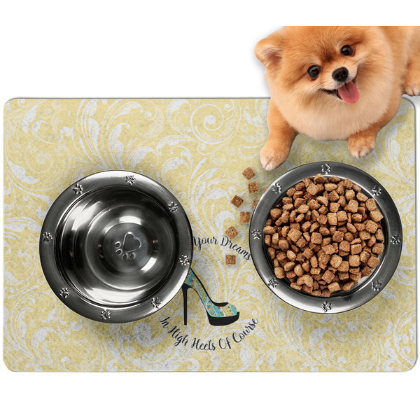 Custom High Heels Dog Food Mat - Small