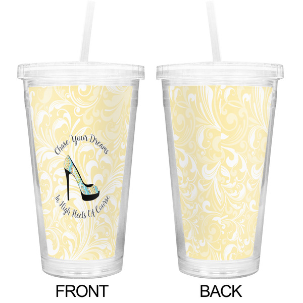 High Heels Double Wall Tumbler with Straw - Approval