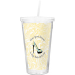 High Heels Double Wall Tumbler with Straw