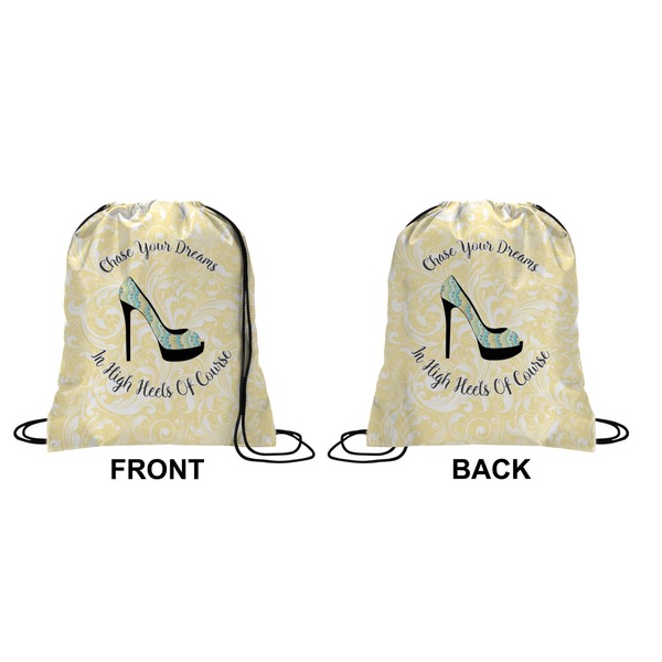 High Heels Drawstring Backpack Front & Back Medium