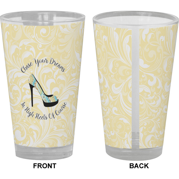 High Heels Pint Glass - Full Color - Front & Back Views