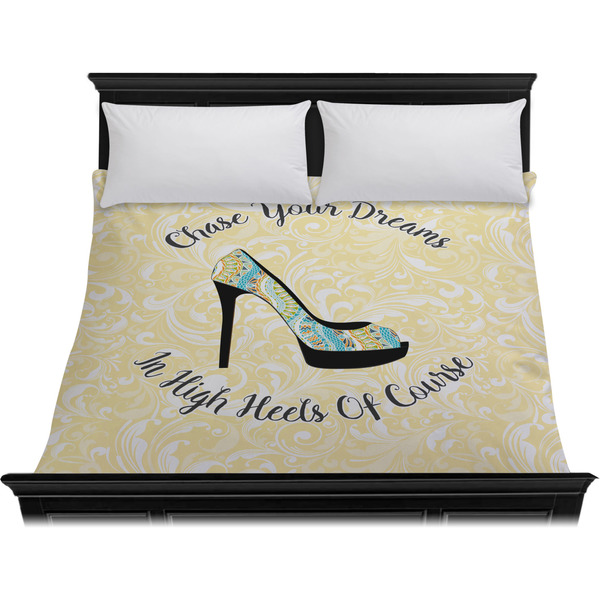 High Heels Duvet Cover - King - On Bed - No Prop