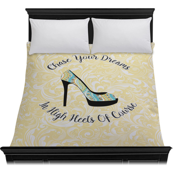 High Heels Duvet Cover - Queen - On Bed - No Prop