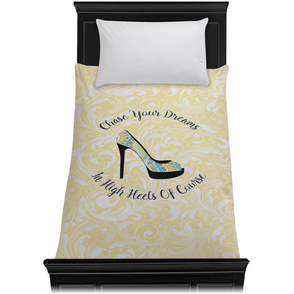 High Heels Duvet Cover - Twin XL - On Bed - No Prop
