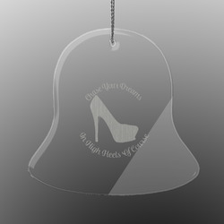High Heels Engraved Glass Ornament - Bell