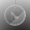High Heels Engraved Glass Ornament - Round