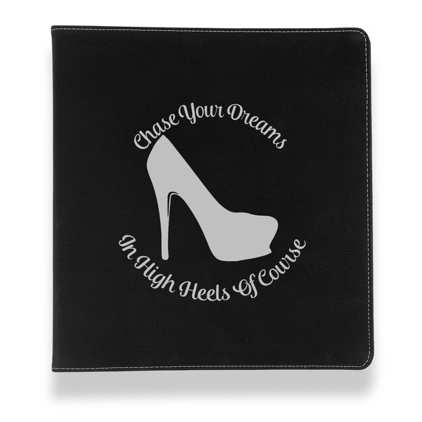 High Heels Leather Binder - 1" - Black - Front View