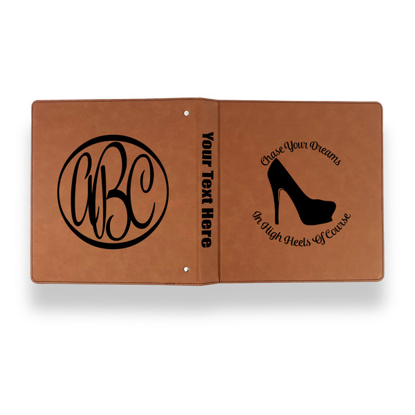 High Heels Leather Binder - 1" - Rawhide - Back Spine Front View