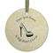 High Heels Flat Glass Ornament - Round