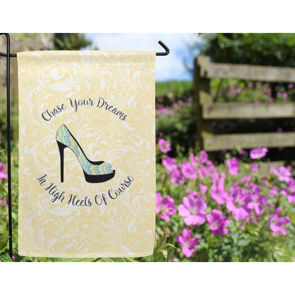 High Heels Garden Flag - Outside In Flowers