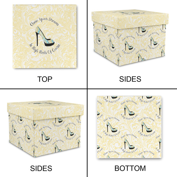 High Heels Gift Boxes with Lid - Canvas Wrapped - Medium - Approval