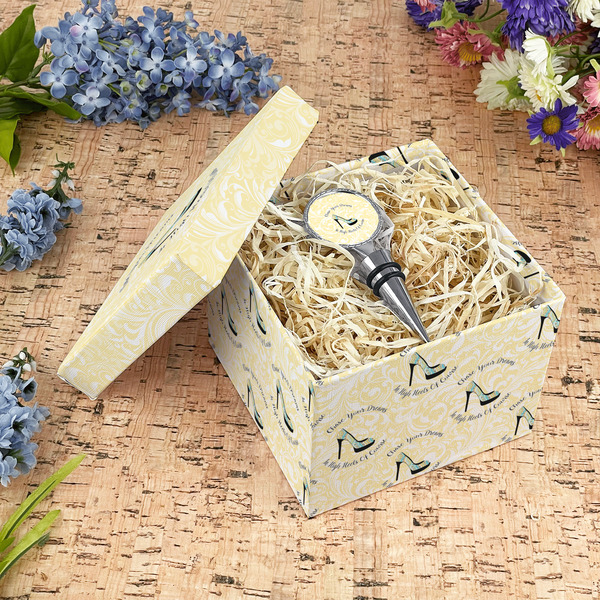 High Heels Gift Boxes with Lid - Canvas Wrapped - Medium - In Context