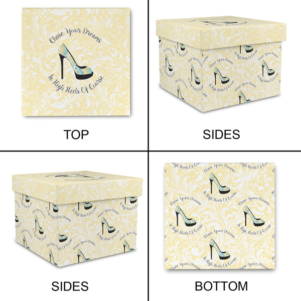 High Heels Gift Boxes with Lid - Canvas Wrapped - Small - Approval