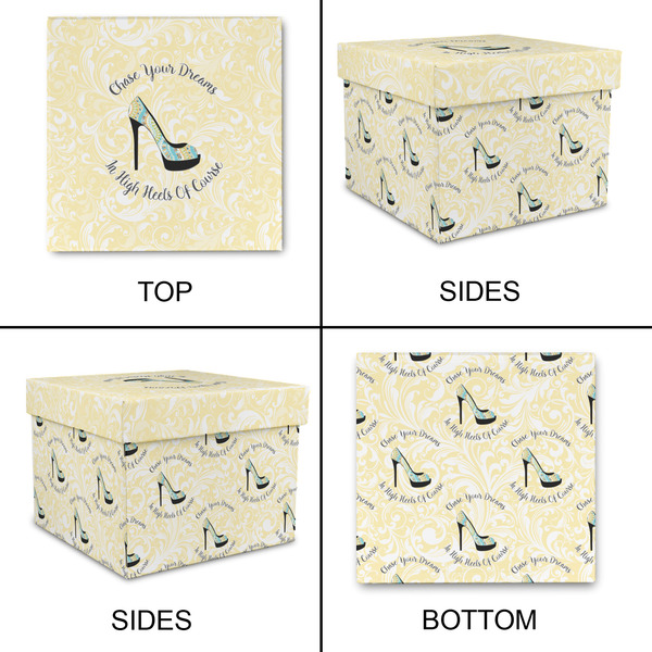 High Heels Gift Boxes with Lid - Canvas Wrapped - XX-Large - Approval