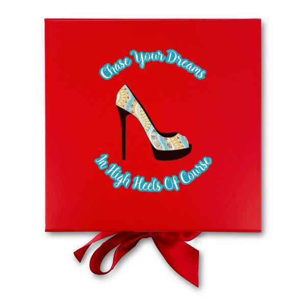 High Heels Gift Boxes with Magnetic Lid - Red - Approval