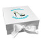 High Heels Gift Boxes with Magnetic Lid - White - Front