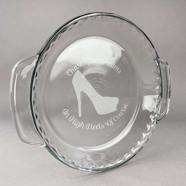 Custom High Heels Glass Pie Dish - 9.5in Round
