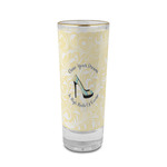 High Heels 2 oz Shot Glass -  Glass with Gold Rim - Set of 4