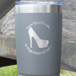 High Heels 20 oz Stainless Steel Tumbler - Grey - Double Sided