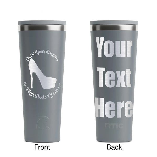 High Heels Grey RTIC Everyday Tumbler - 28 oz. - Front and Back