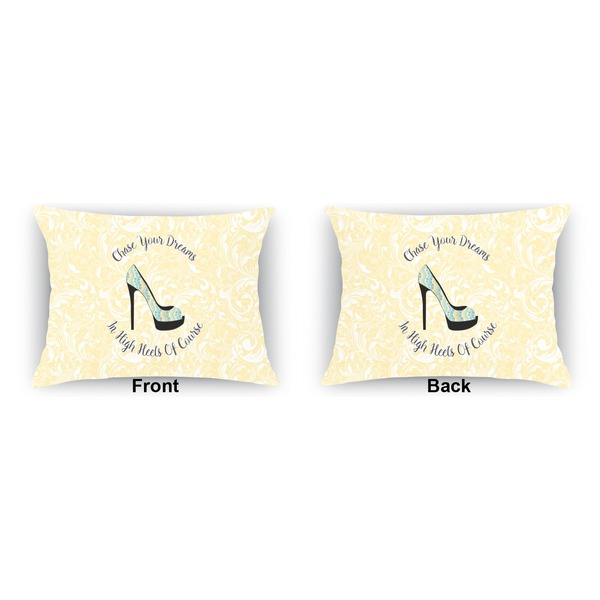 High Heels  Indoor Rectangular Burlap Pillow (Front and Back)
