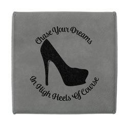 High Heels Jewelry Gift Box - Engraved Leather Lid